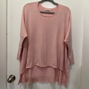 Fresh Produce Soft Pink Knit Top Slouchy Sweater Sz XL/XXL